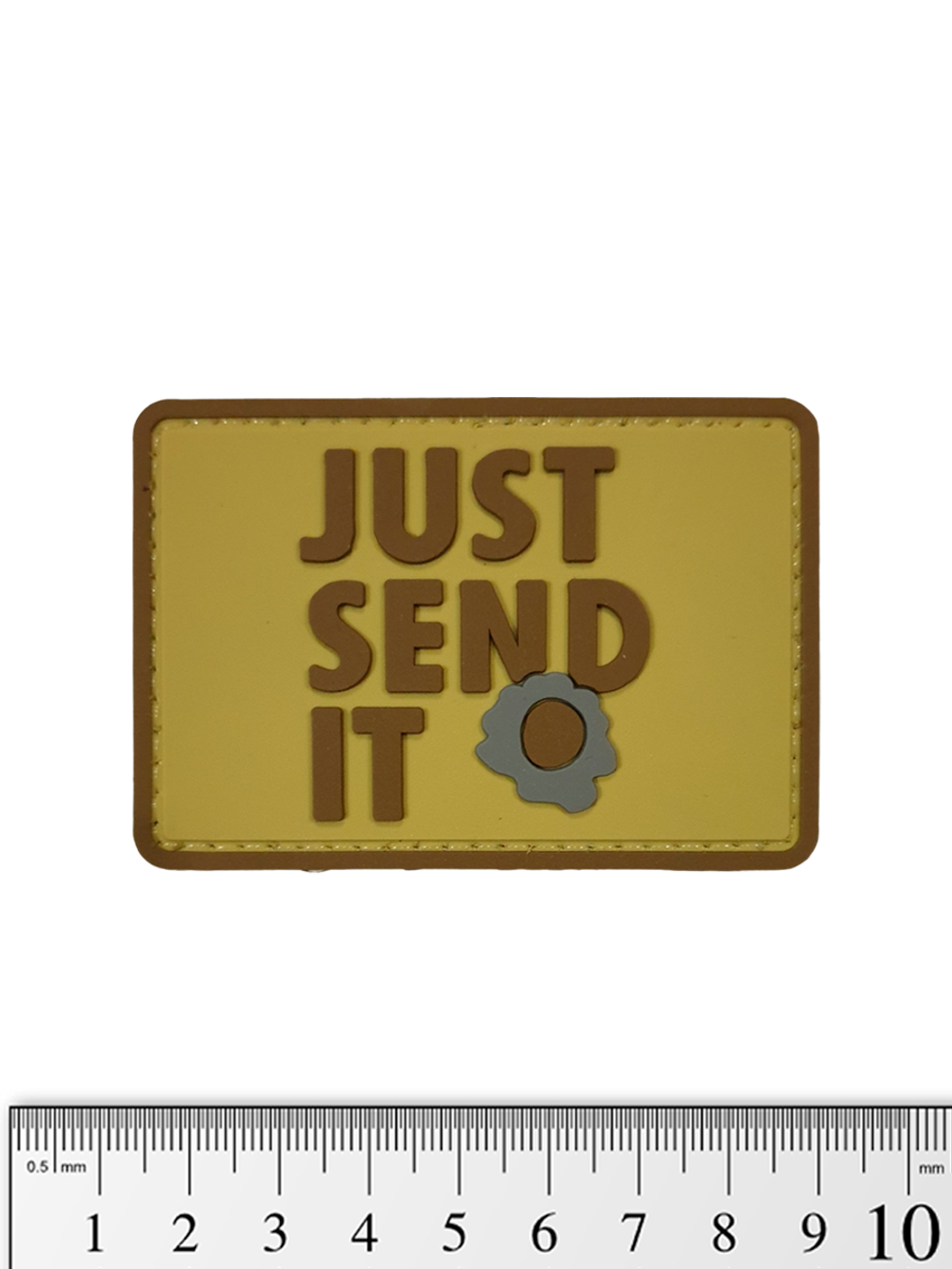 Шеврон Just Send It PVC. Койот