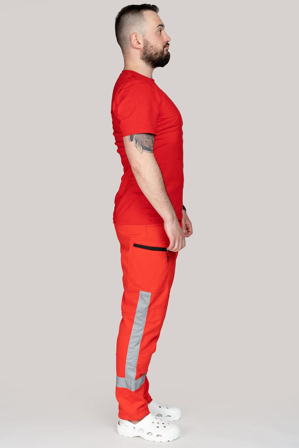 Брюки демисезонные мужская Скорая помощь MedicLine SOFTSHELL красные