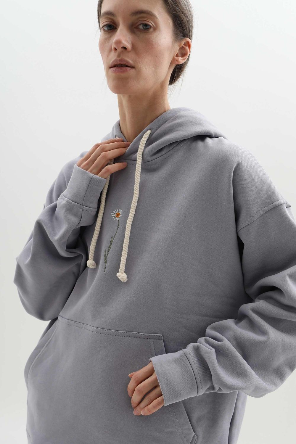 Худи Гербарий Warm Ромашка Лиловый