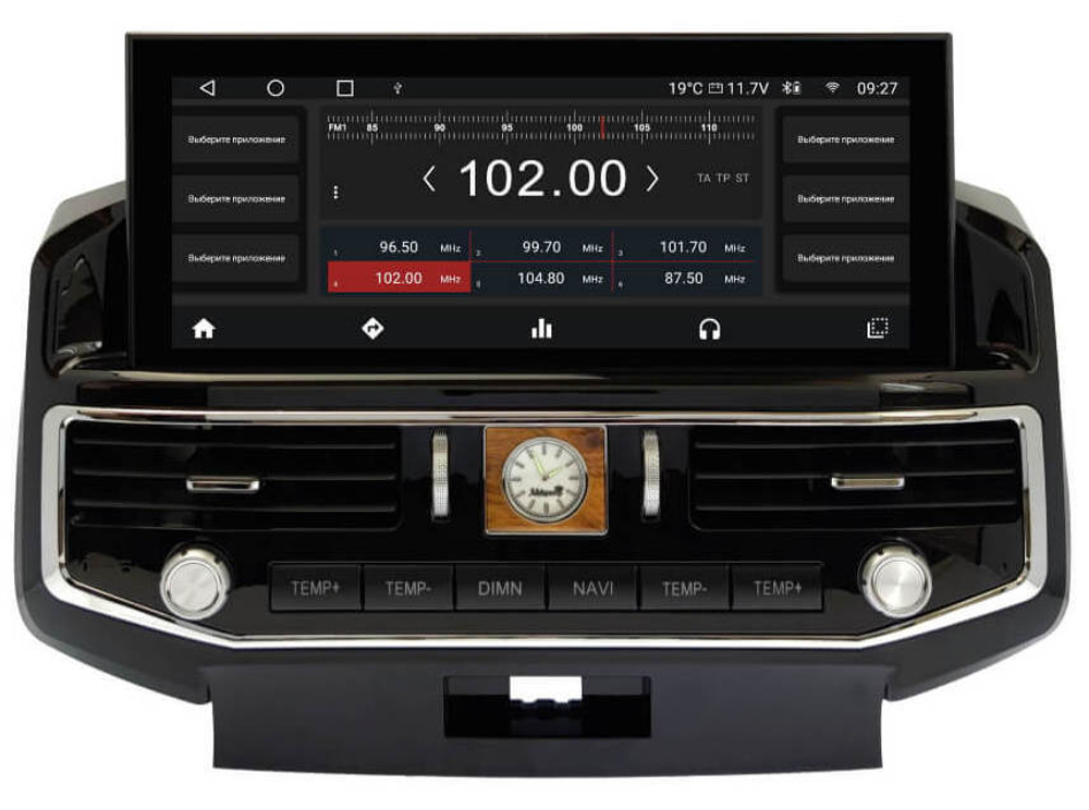 Магнитола для Toyota Land Cruiser 200 2007-2015 - Carmedia ZH-T1206 монитор 12.3", Android 12, 8Гб+128Гб, CarPlay, 4G SIM-слот