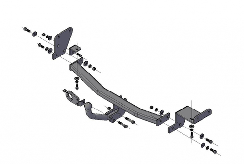Фаркоп Трейлер 7350 Kia Ceed хетчбек 2012-(паспорт и сертификат в комплекте)(без электрики)
