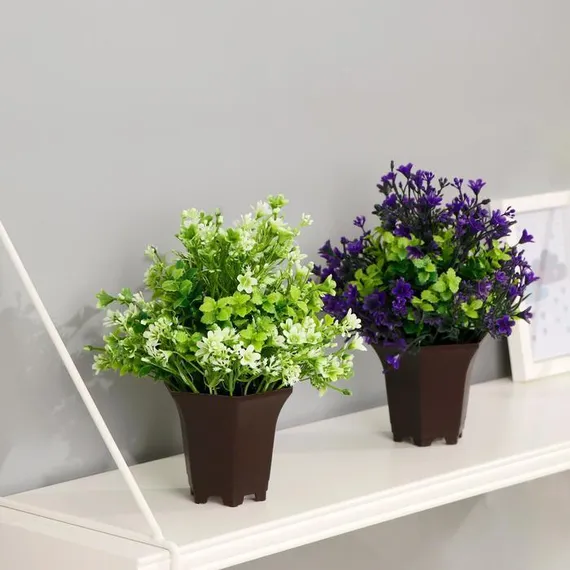 Бонсай в горшке "Цветочная поляна" 9*19 см, микс