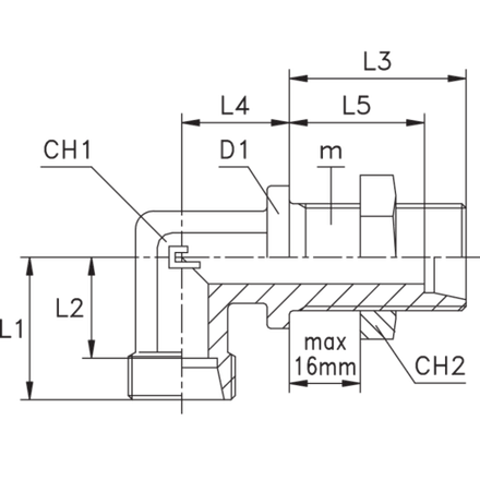 Соединение PD90 DS38 M52х2 (корпус) CAST