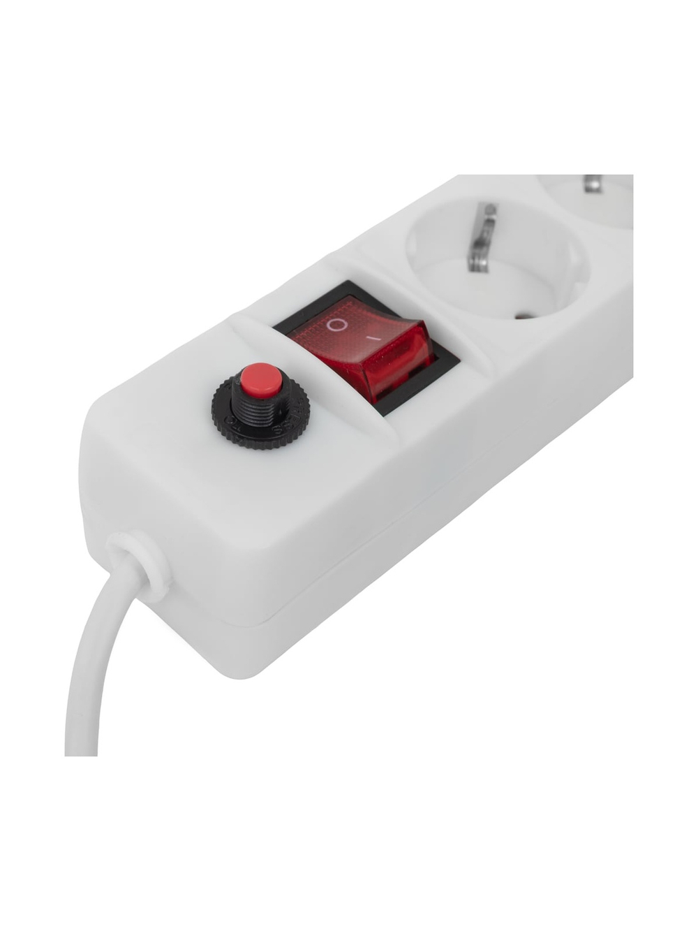 Сетевой фильтр Gigant с заземлением белый ПВС 3x1мм2, 5 розеток, 5м 80113