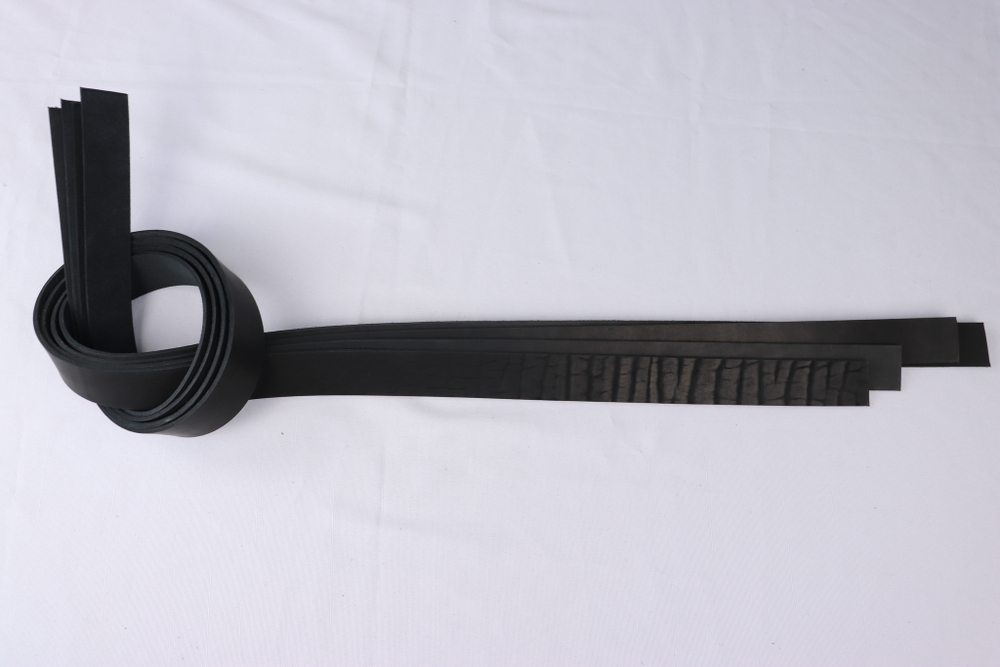 Ременная заготовка Черная гладкая