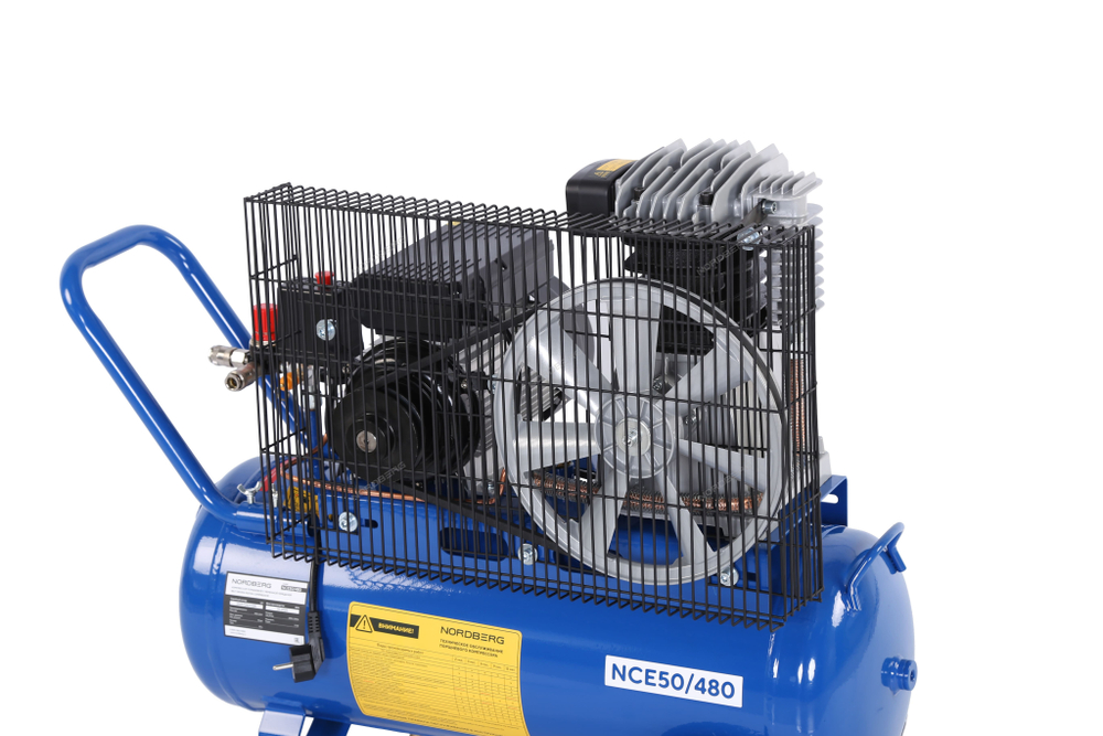 Компрессор поршневой с ременной передачей 220 В, ресивер 50 л, 446 л/мин NORDBERG NCE50/480