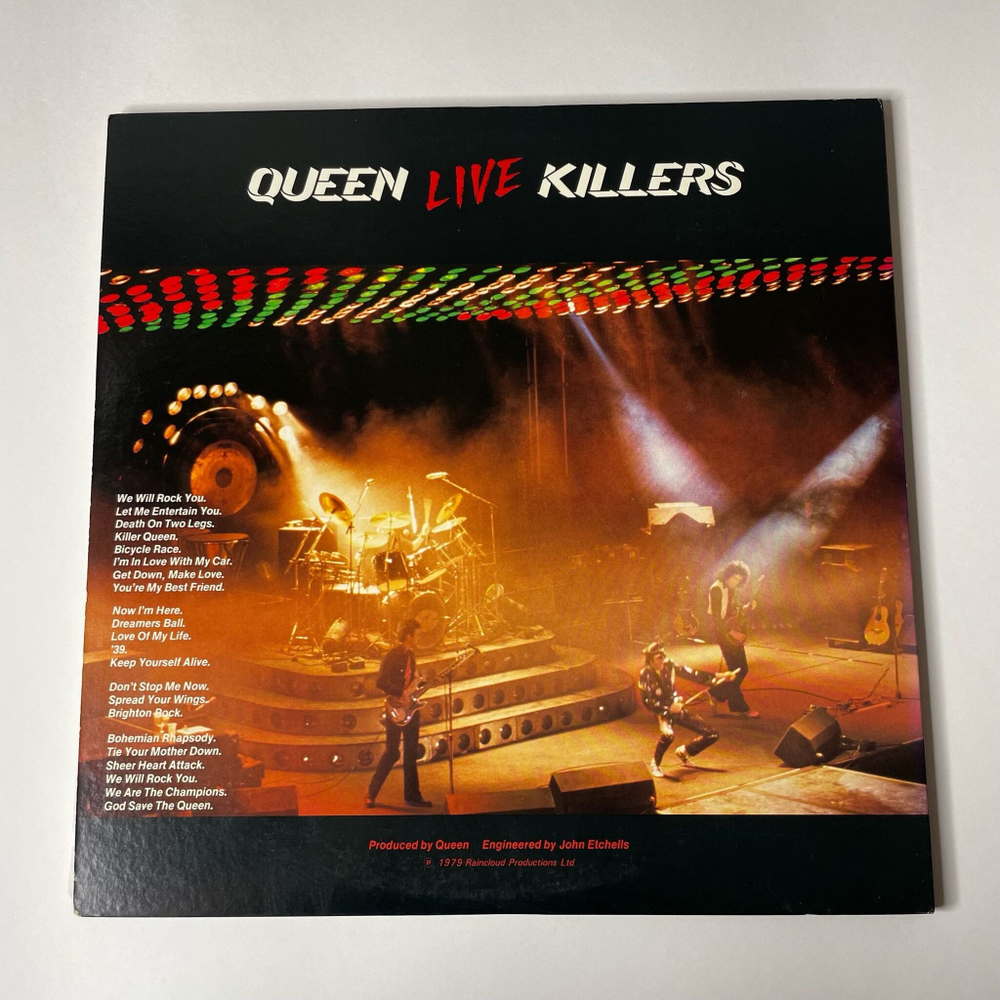 Винтажная виниловая пластинка LP Queen Live Killers (Japan 1979) (Obi) (Red and Green Vinyl)