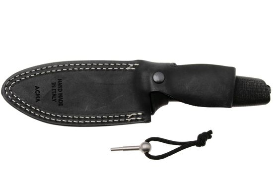 Нож Lion Steel ACHA - сталь M390, рукоять микарта, ножны кожа AH B BLGR