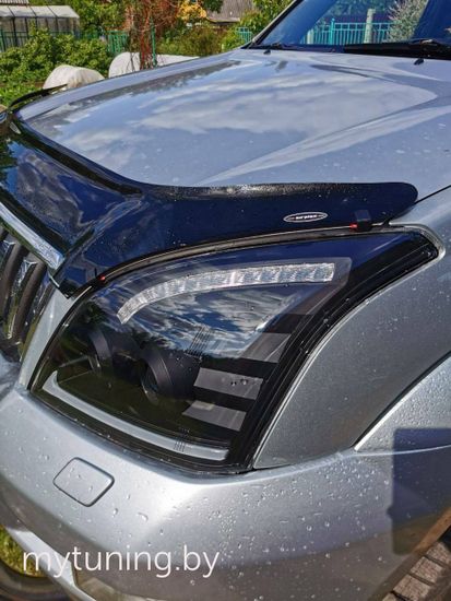 Передние фары Tube Light для Toyota Land Cruisre Prado 120 (03-09) динамические черные