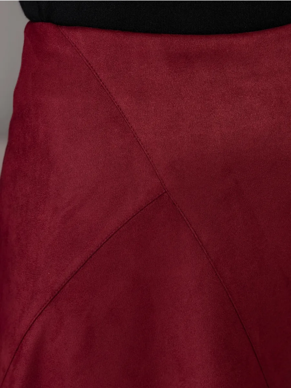 Юбка замшевая трапеция миди
