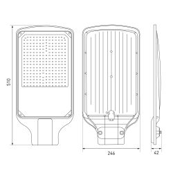Уличный светильник ЭРА SPP-504-0-50K-150 150Вт 15 000лм 5000К IP65 КСС Д DOB SMD 48мм | Уличные консольные светильники