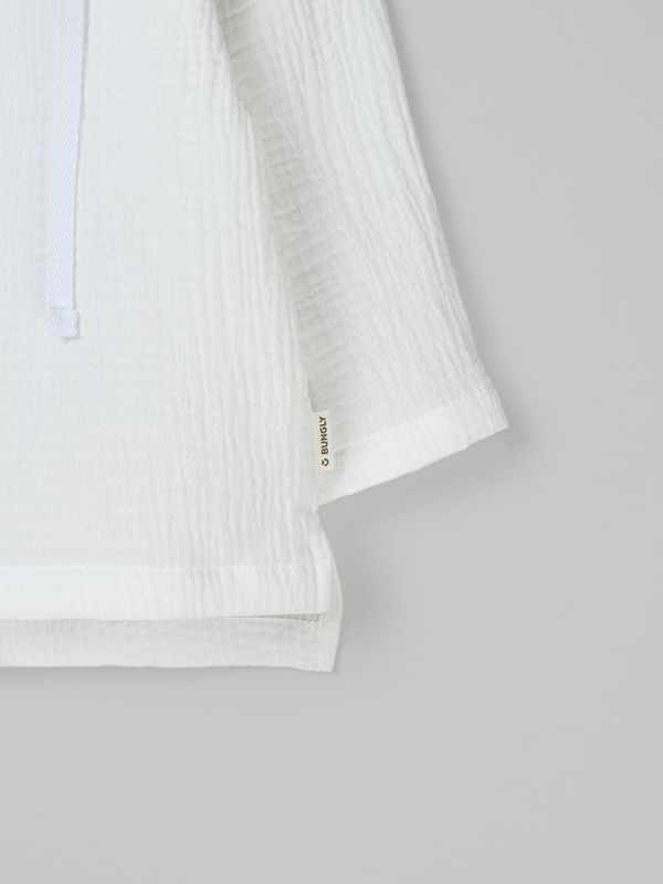 Рубашка муслиновая с капюшоном 