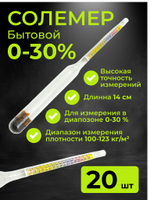Солемер 0-30% бытовой, 14 см, 20 шт.