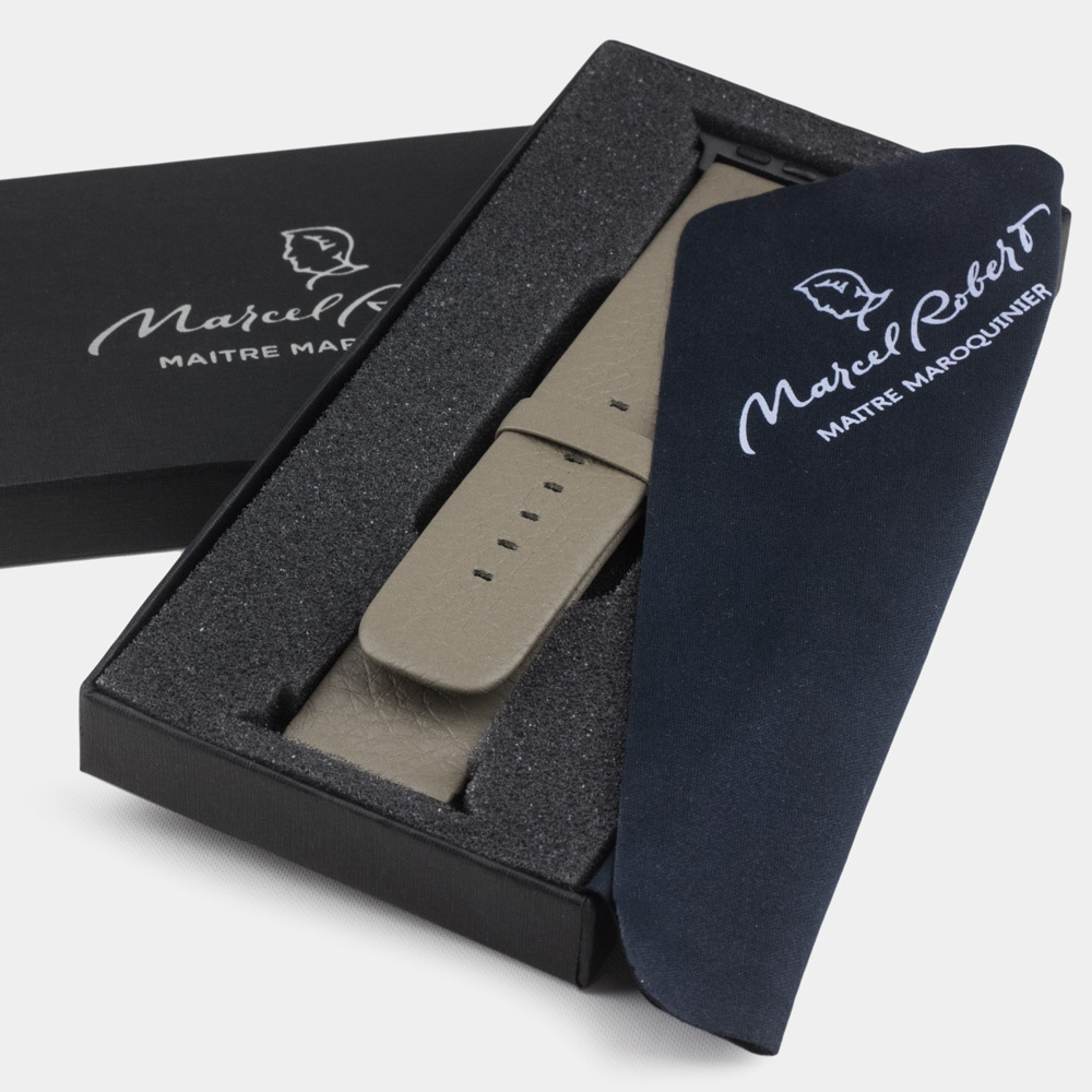 Ремешок для Apple Watch 44/45/46 mm из кожи теленка, цвета мусс