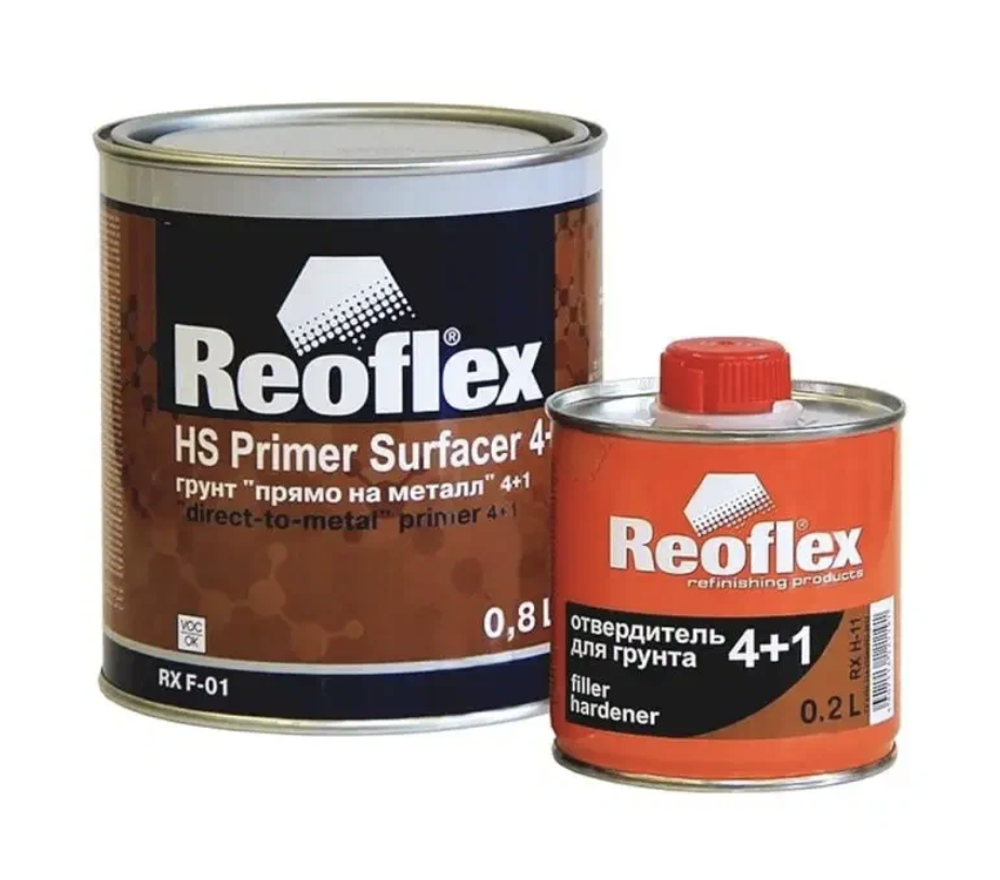 Reoflex HS Primer Surfacer Грунт "Прямо на металл" 4+1 (0,8+0,2л) черный