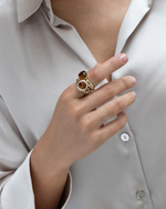 Кольцо Qudo Firenze smoked topaz 17.8 мм 610766/17.8 BR/RG