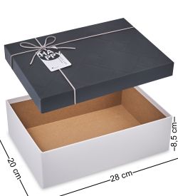 WF-167-B Набор коробок из 3 шт, серый/белый