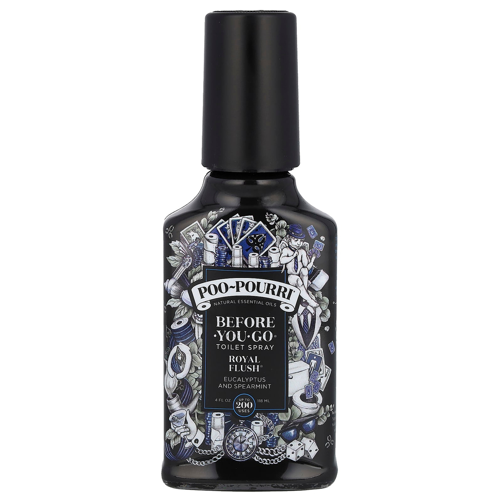 Poo-Pourri, Before-You-Go, спрей-освежитель для туалета, с ароматом Royal Flush, 118 мл (4 жидк. унции)