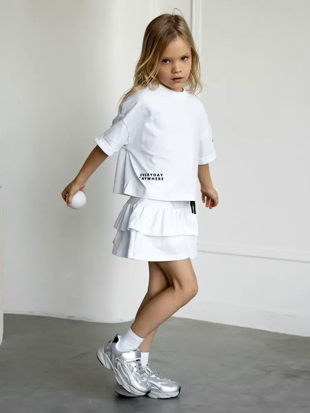 Костюм летний трикотажный футболка и юбка шорты