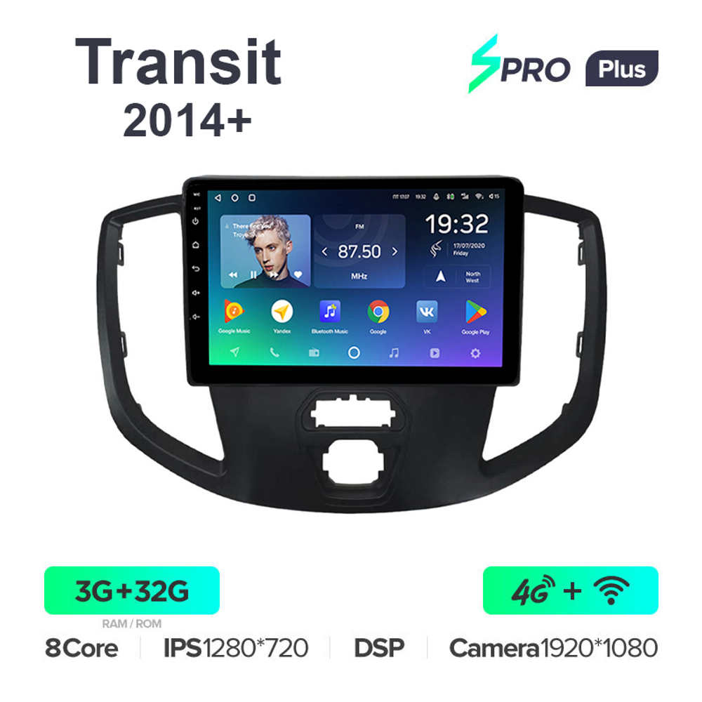 Teyes SPRO Plus 9"для Ford Transit 2014+