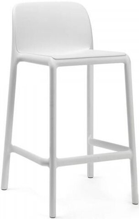 Стул пластиковый полубарный Nardi Faro Mini, белый