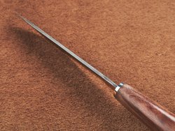 Финский нож Пуукко, дамасская сталь, рукоять орех