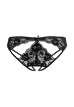 Эротические трусики кружевные с ажурными вырезами черные 46-48