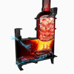 Банная печь «Атмосфера L» в облицовке Талькохлорит Узор до 20м³