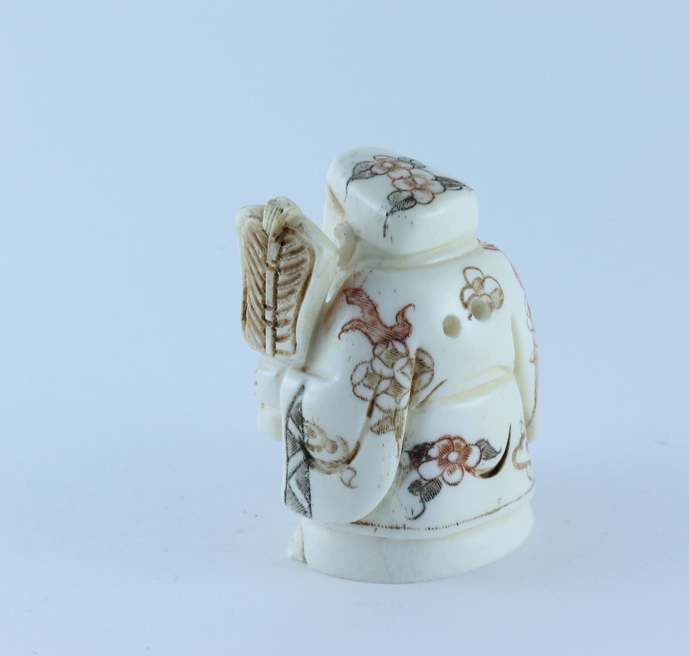 Эксклюзивная нэцкэ Дзюродзин с карпом и веером