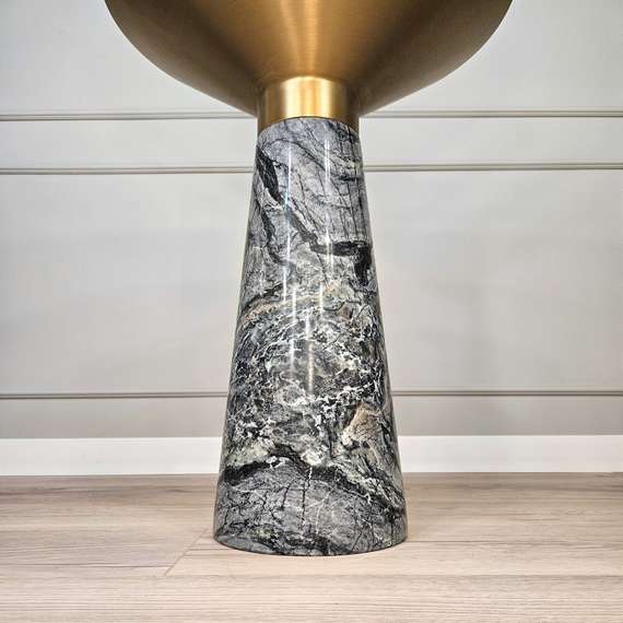 Журнальный столик Iris, Ø45х60 см, мрамор, латунь