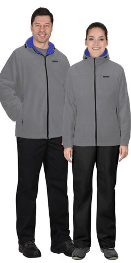 Куртка флисовая СИРИУС-ТЕХНО серая (флис дублированный)