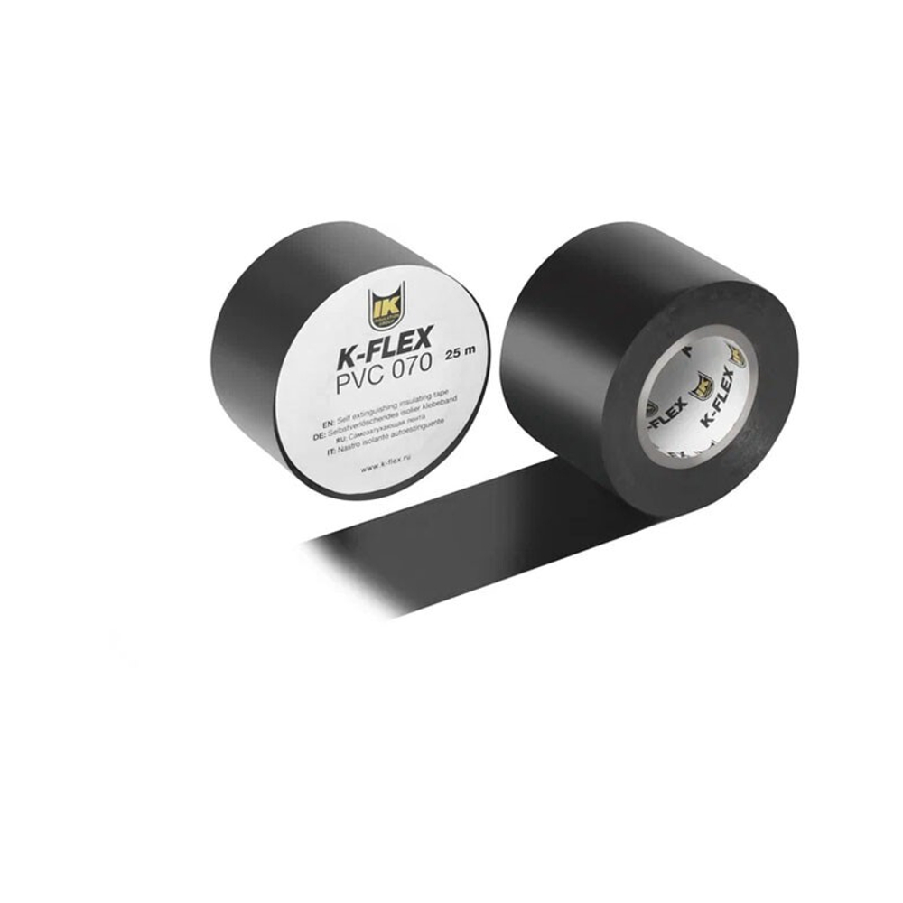 Лента теплоизоляционная K-FLEX PVC AT 070, DN 38, L = 25м, Tmax = 125гр. черный