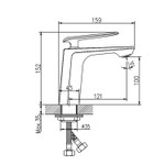 Смеситель для раковины 35к HB10548-8 HAIBA БЕЛЫЙ/ХРОМ^