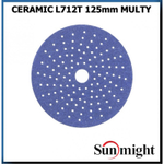 SUNMIGHT Круг шлифовальный Ceramic L712T 125мм. Multi holes Р120