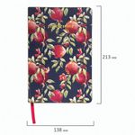 Ежедневник недатированный А5 (138х213 мм), BRAUBERG VISTA, под кожу, гибкий, 136 л., "Pomegranate", 112022