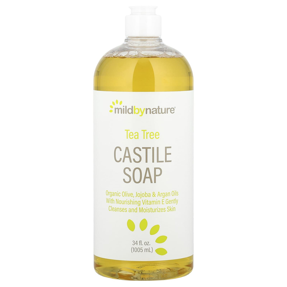 Mild By Nature, кастильское мыло с чайным деревом, 1005 мл (34 жидк. унции)