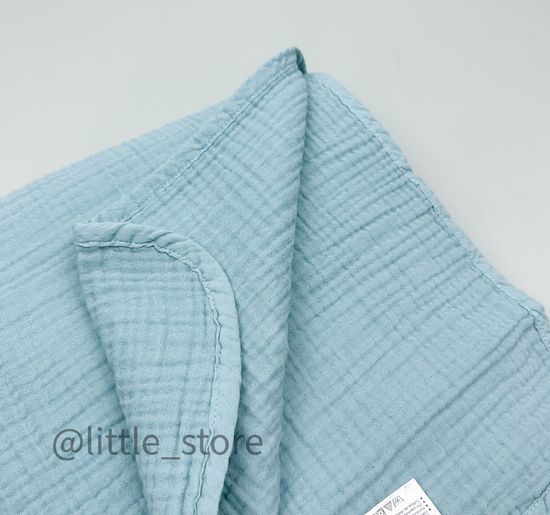 Плед-одеяло из муслина, Голубая сталь