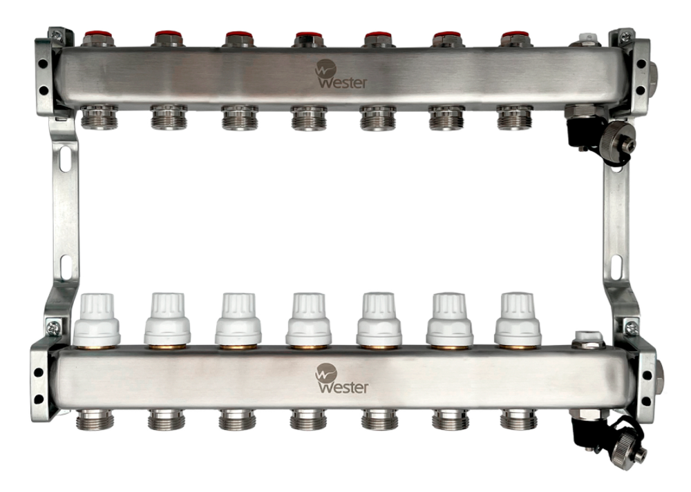 Коллектор MUVS 1"х3/4"(евроконус) в сборе, нержавеющая сталь, Wester