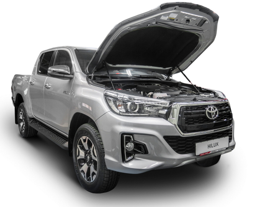 Газовые упоры капота Rival для Toyota Fortuner II 2017-2020 2020-н.в./Hilux VIII 2015-2020, 2 шт., A.ST.5710.1