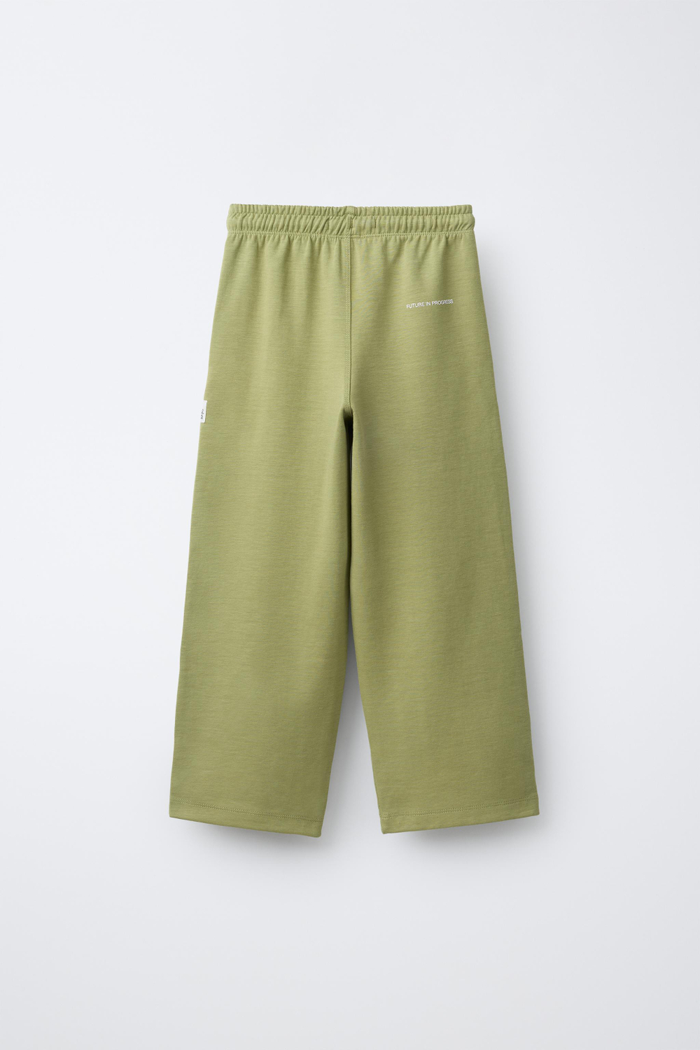 ZARA БРЮКИ STRAIGHT ИЗ МЯГКОЙ ТКАНИ INTERLOCK, ЛИНЯЛЫЙ ХАКИ
