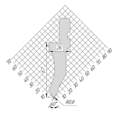 Пуансон AP 1026 60° H67 R0,8