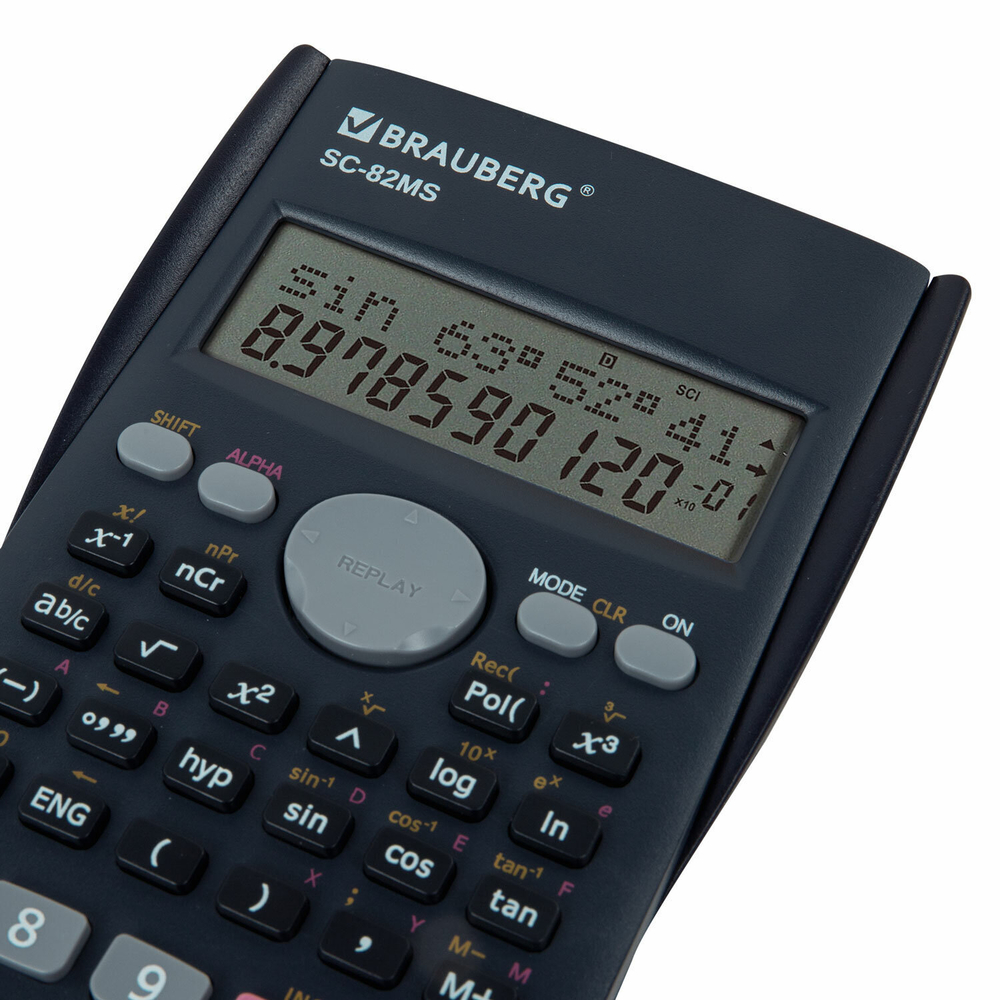 Калькулятор инженерный BRAUBERG SC-82MS (158х85 мм) 240 функций 10+2 разрядов темно-синий (2 штуки в упаковке)