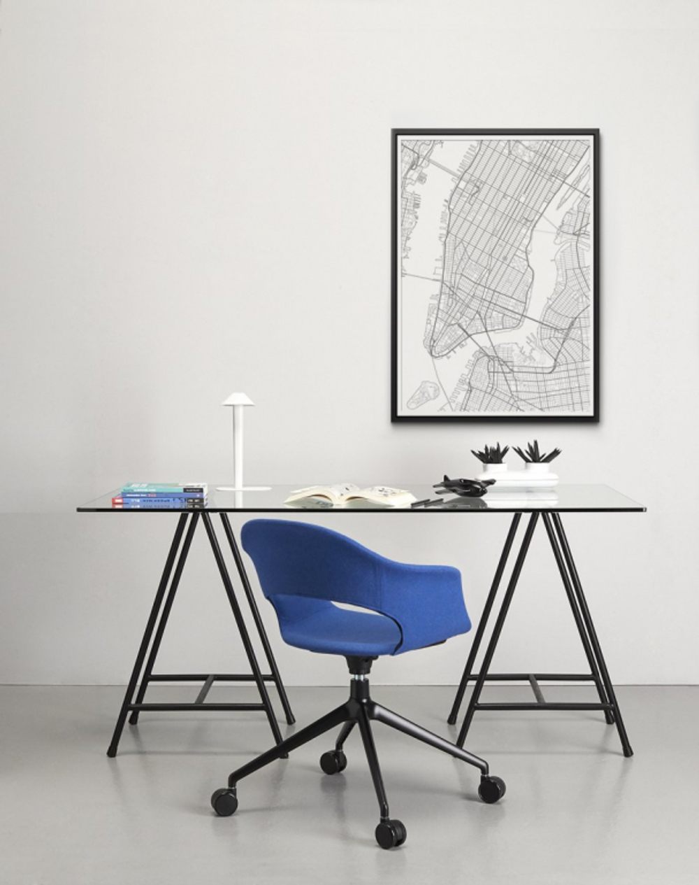 Кресло офисное с обивкой Scab Design Lady B Pop, черный, синий