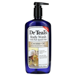 Dr. Teal's, гель для душа, с чистой английской солью, кокосовым маслом, 710 мл (24 жидк. унции)