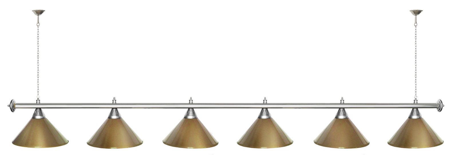 Лампа STARTBILLIARDS 6 пл. (плафоны золотые,штанга золотая,фурнитура золото) фото №52