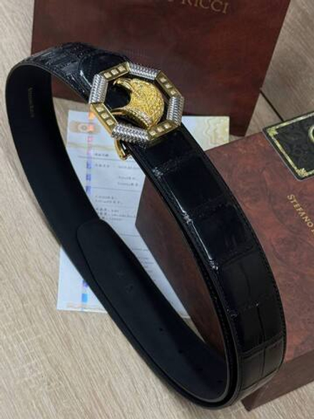 Ремень из кожи крокодила Stefano Ricci
