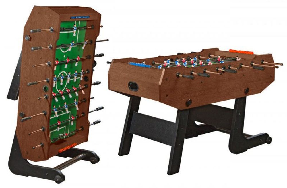 Настольный футбол (кикер) "Maccabi" (140x75x89, махагон, складной)