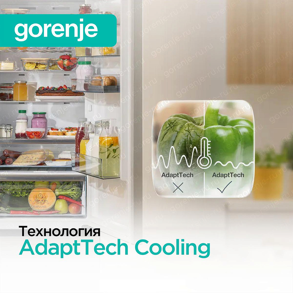 Отдельностоящий двухкамерный холодильник Gorenje NRKP61EA2W4