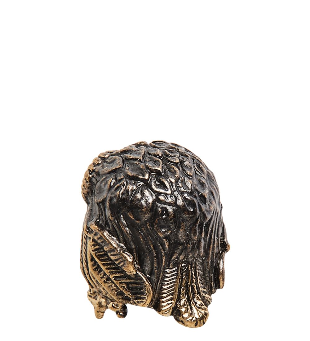 Народные промыслы AM-1251 Фигурка «Совёнок» (латунь, янтарь)