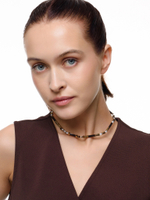 Чокер "Hematite tube pearl" Gold